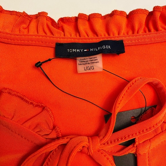 Tommy Hilfiger Orange Sleeveless Top, NWT - Picture 2 of 7